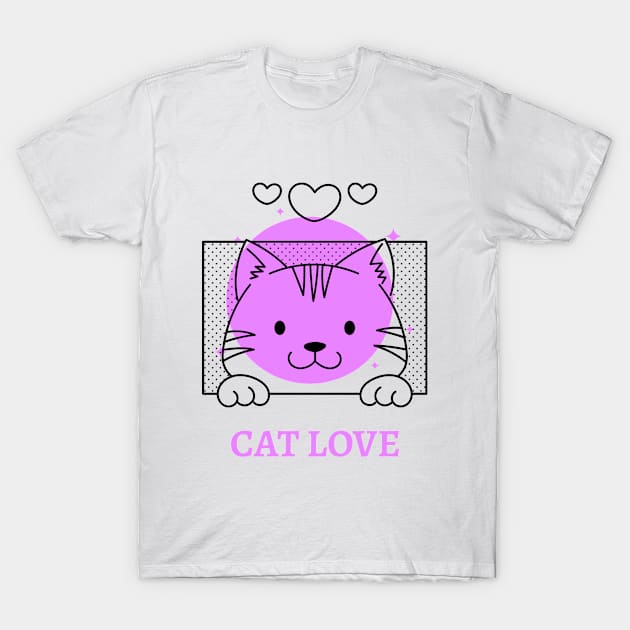 Cat Love T-Shirt by TheArtNerd